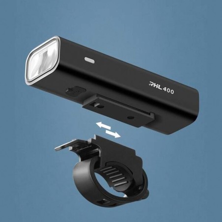 Lampka rowerowa przednia Rockbros 24310006001 400 lm + kabel micro USB - USB-A - czarna Lampka rowerowa przednia Rockbros 24310006001 400 lm + kabel micro USB - USB-A - czarna