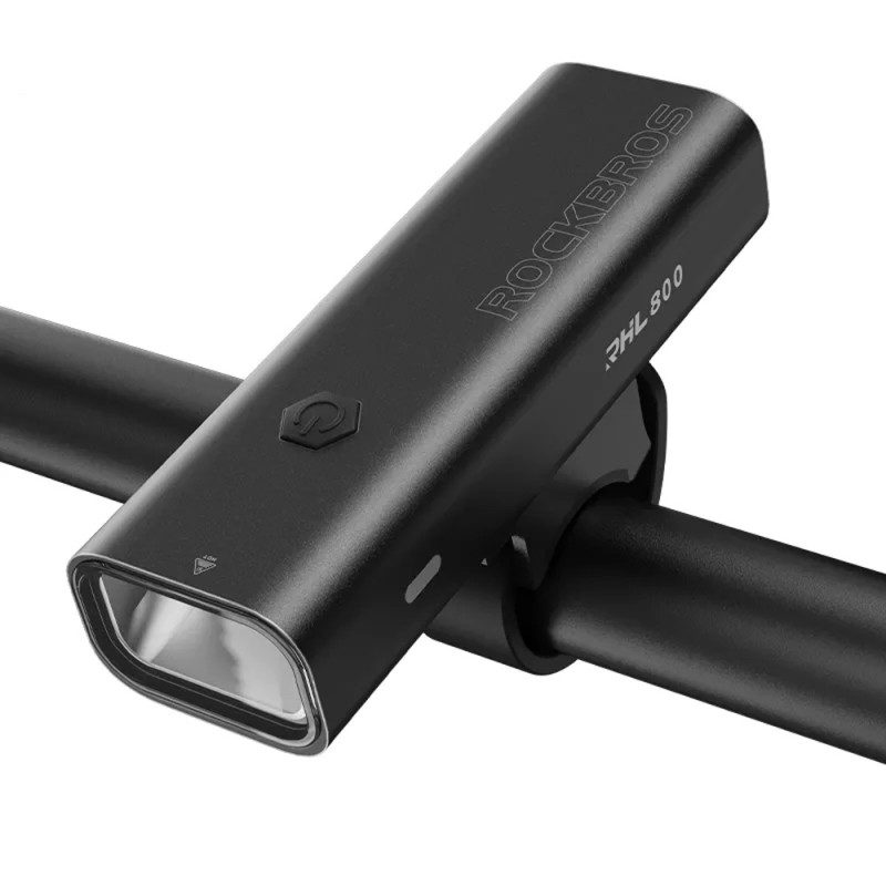 Lampka rowerowa przednia Rockbros 24710012001 800 lm + kabel USB-C - USB-A - czarna Lampka rowerowa przednia Rockbros 24710012001 800 lm + kabel USB-C - USB-A - czarna