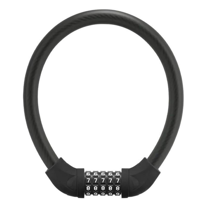 Zapięcie rowerowe Rockbros RKS570-BK na szyfr - czarne Zapięcie rowerowe Rockbros RKS570-BK na szyfr - czarne