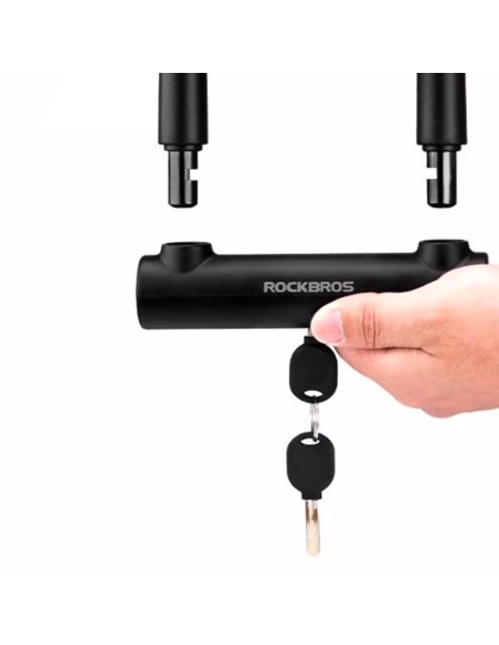 Zapięcie rowerowe Rockbros RKS610-BK U-lock - czarne Zapięcie rowerowe Rockbros RKS610-BK U-lock - czarne