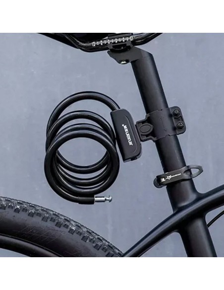 Zapięcie rowerowe Rockbros RKS515-BK na klucz 1,1m - czarne Zapięcie rowerowe Rockbros RKS515-BK na klucz 1,1m - czarne