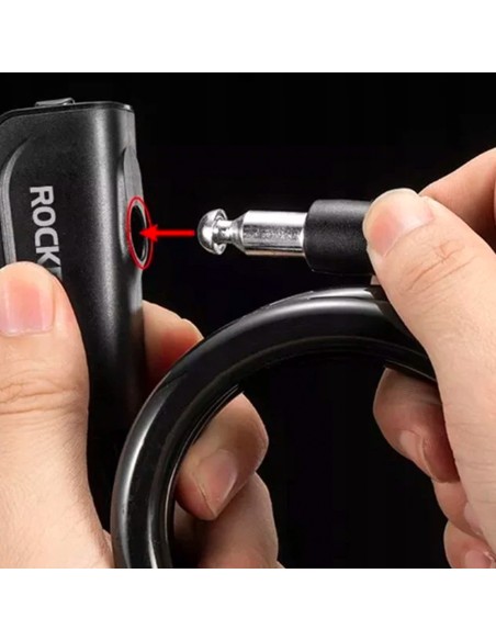 Zapięcie rowerowe Rockbros RKS515-BK na klucz 1,1m - czarne Zapięcie rowerowe Rockbros RKS515-BK na klucz 1,1m - czarne