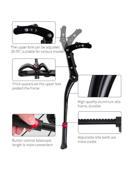 Stopka rowerowa Rockbros JC1005BK - czarna Stopka rowerowa Rockbros JC1005BK - czarna
