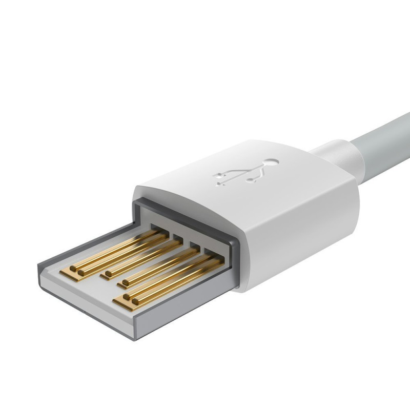2x USB laidas Iphone žaibiškas greitas įkrovimas Maitinimo tiekimas 1,5 m baltas