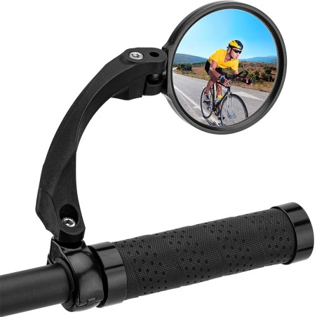 Lusterko rowerowe Rockbros 26210001004 wsteczne prawe - czarne Lusterko rowerowe Rockbros 26210001004 wsteczne prawe - czarne