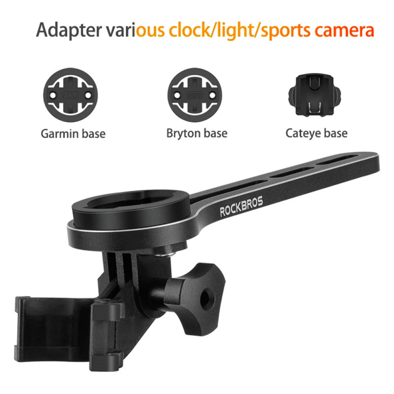 Uchwyt rowerowy Rockbros 29210005002 Garmin Bryton Cateye na kierownicę - czarny