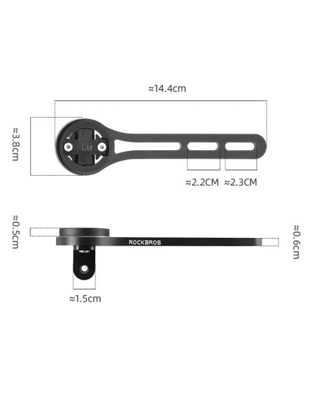 Uchwyt rowerowy Rockbros 29210005002 Garmin Bryton Cateye na kierownicę - czarny Uchwyt rowerowy Rockbros 29210005002 Garmin Bryton Cateye na kierownicę - czarny