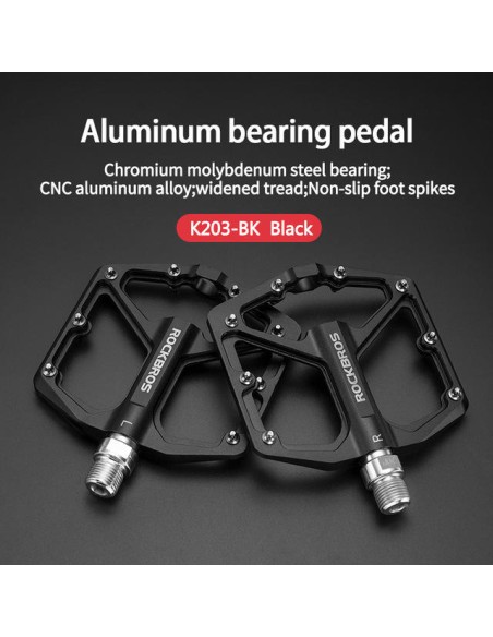 Zestaw pedałów rowerowych Rockbros K203-BK - czarny Zestaw pedałów rowerowych Rockbros K203-BK - czarny