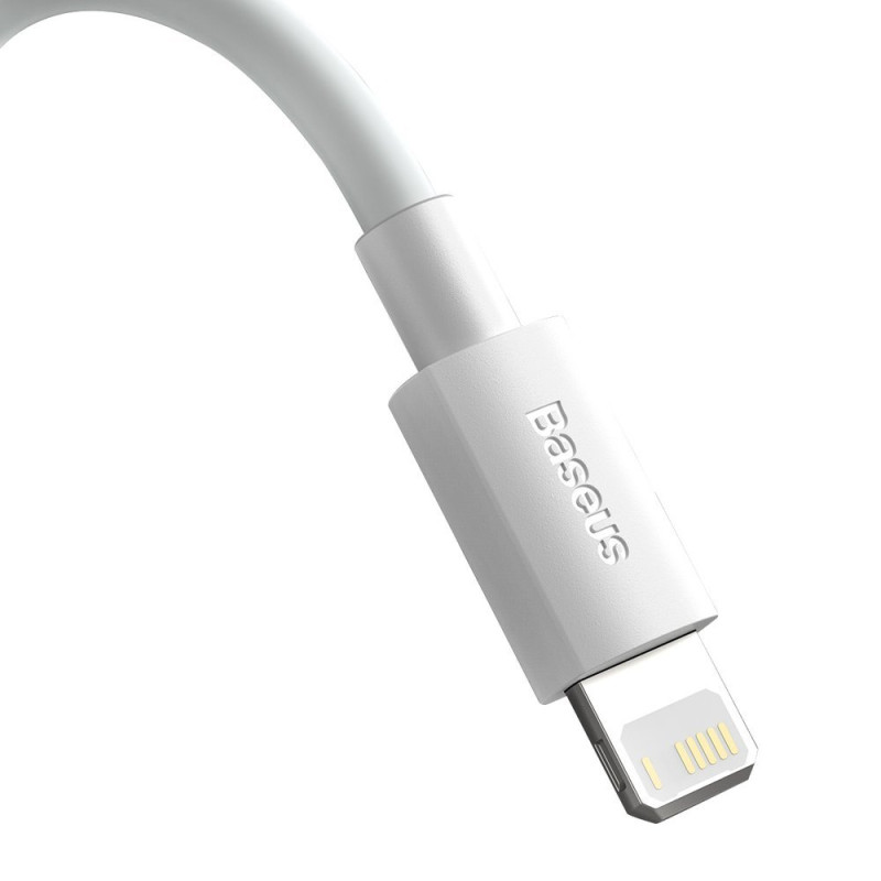 2x USB laidas Iphone žaibiškas greitas įkrovimas Maitinimo tiekimas 1,5 m baltas
