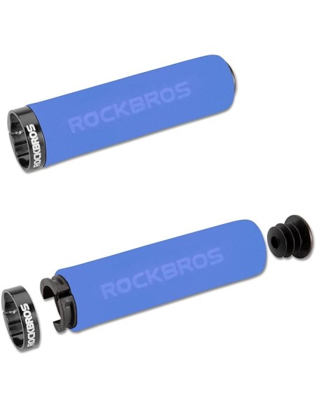 Uchwyty rowerowe Rockbros BT1001BLBK z gąbki na kierownicę - niebiesko-czarne Uchwyty rowerowe Rockbros BT1001BLBK z gąbki na kierownicę - niebiesko-czarne