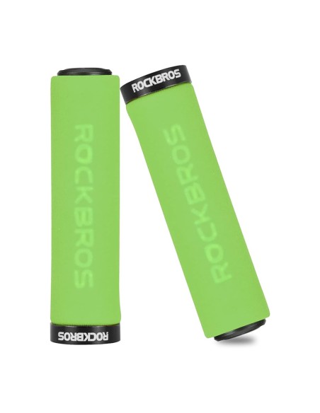 Uchwyty rowerowe Rockbros BT1001GNBK z gąbki na kierownicę - zielono-czarne Uchwyty rowerowe Rockbros BT1001GNBK z gąbki na kierownicę - zielono-czarne
