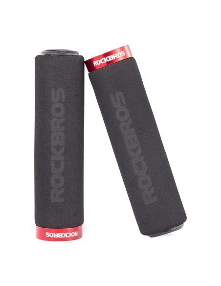 Uchwyty rowerowe Rockbros BT1001BKRD z gąbki na kierownicę - czarno-czerwone