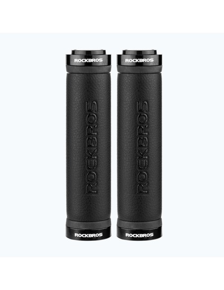 Uchwyty rowerowe Rockbros 40210003001 na kierownicę z mikrofibry - czarne Uchwyty rowerowe Rockbros 40210003001 na kierownicę z mikrofibry - czarne