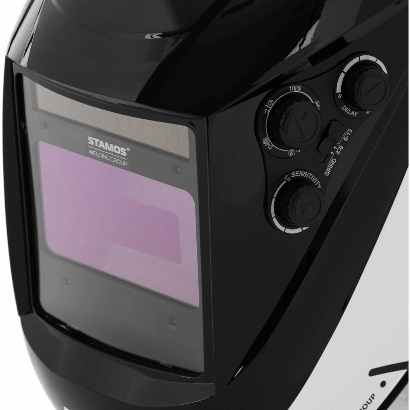 Automatinė suvirinimo kaukė su šlifavimo funkcija ir X-BASIC spalvotu lauku