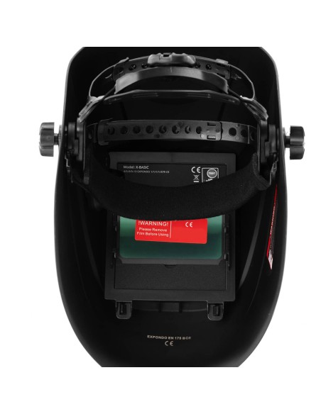 Automatinė suvirinimo kaukė su šlifavimo funkcija ir X-BASIC spalvotu lauku Automatinė suvirinimo kaukė su šlifavimo funkcija ir X-BASIC spalvotu lauku