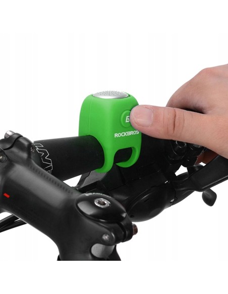Dzwonek rowerowy Rockbros CB1709GN elektroniczny - zielony Dzwonek rowerowy Rockbros CB1709GN elektroniczny - zielony