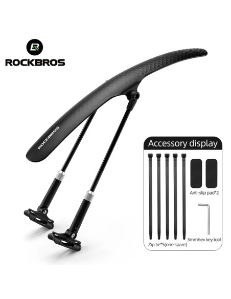 Błotnik rowerowy Rockbros 28210007001 uniwersalny z regulacją - czarny Błotnik rowerowy Rockbros 28210007001 uniwersalny z regulacją - czarny
