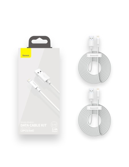 2x USB laidas Iphone žaibiškas greitas įkrovimas Maitinimo tiekimas 1,5 m baltas 2x USB laidas Iphone žaibiškas greitas įkrovimas Maitinimo tiekimas 1,5 m baltas