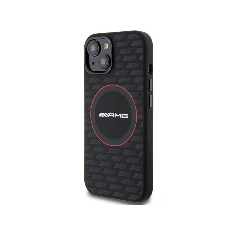 Etui AMG Silicone Carbon Pattern MagSafe na iPhone 15 / 14 / 13 - czarne