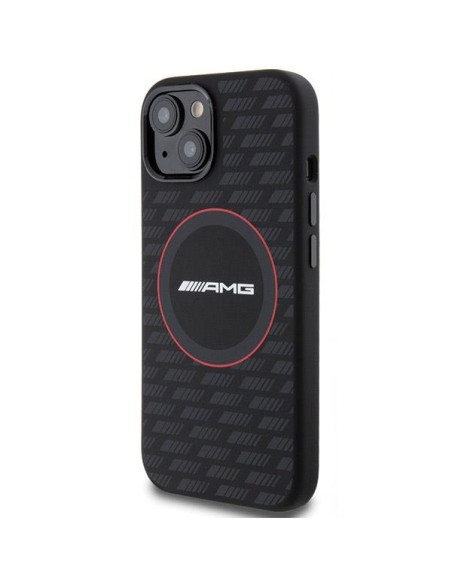 Etui AMG Silicone Carbon Pattern MagSafe na iPhone 15 / 14 / 13 - czarne Etui AMG Silicone Carbon Pattern MagSafe na iPhone 15 / 14 / 13 - czarne