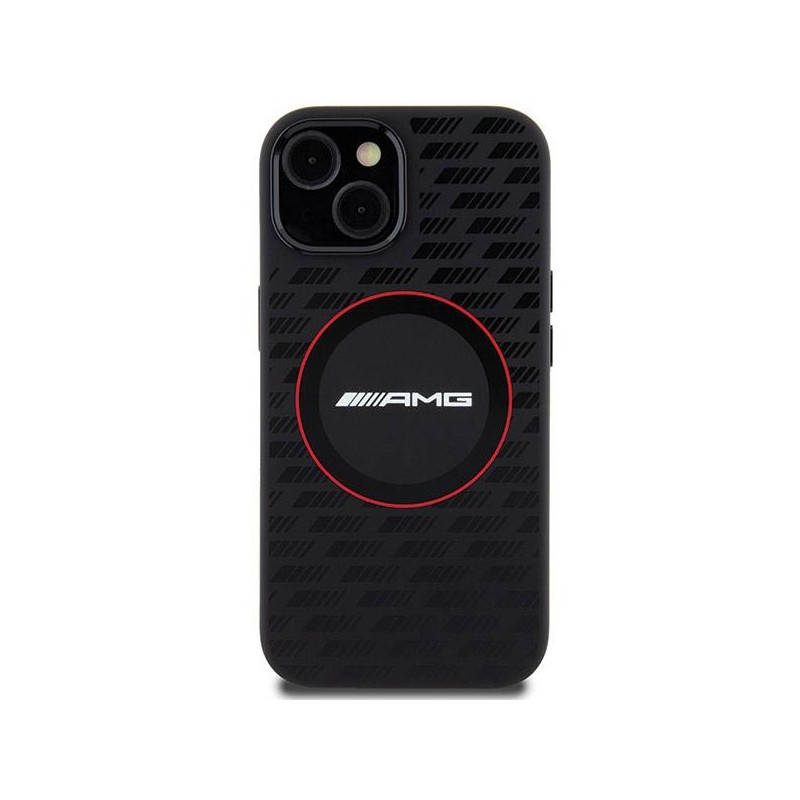 Etui AMG Silicone Carbon Pattern MagSafe na iPhone 15 / 14 / 13 - czarne