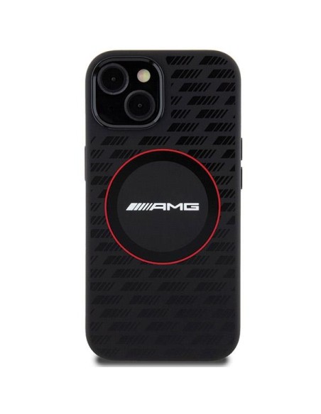 Etui AMG Silicone Carbon Pattern MagSafe na iPhone 15 / 14 / 13 - czarne Etui AMG Silicone Carbon Pattern MagSafe na iPhone 15 / 14 / 13 - czarne
