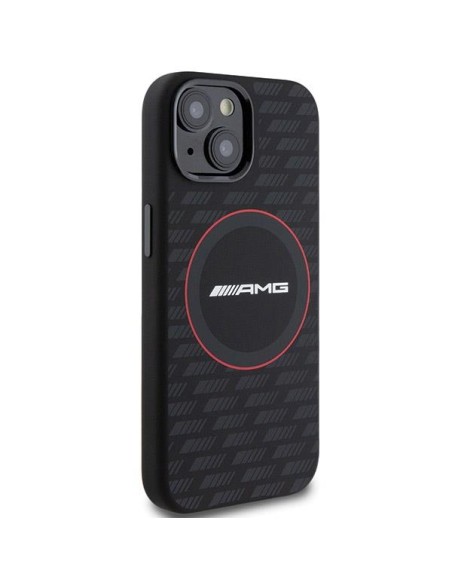 Etui AMG Silicone Carbon Pattern MagSafe na iPhone 15 / 14 / 13 - czarne Etui AMG Silicone Carbon Pattern MagSafe na iPhone 15 / 14 / 13 - czarne