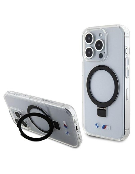 Etui BMW Ring Stand M Collection MagSafe na iPhone 15 Pro Max - przezroczyste