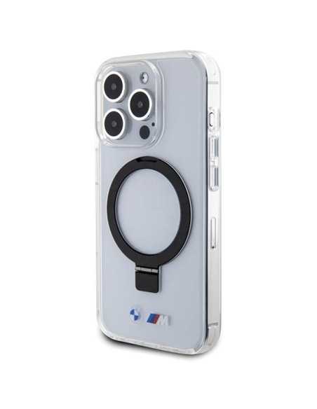 Etui BMW Ring Stand M Collection MagSafe na iPhone 15 Pro Max - przezroczyste