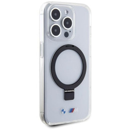 Etui BMW Ring Stand M Collection MagSafe na iPhone 15 Pro Max - przezroczyste