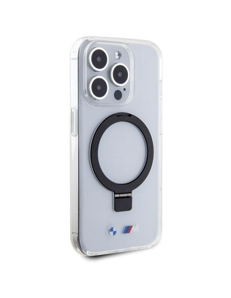 Etui BMW Ring Stand M Collection MagSafe na iPhone 15 Pro Max - przezroczyste