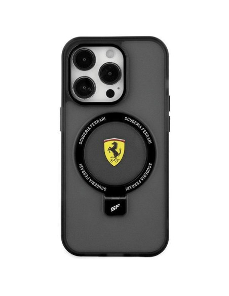 Etui Ferrari Ring Stand 2023 Collection MagSafe na iPhone 15 Plus / 14 Plus - czarne Etui Ferrari Ring Stand 2023 Collection MagSafe na iPhone 15 Plus / 14 Plus - czarne