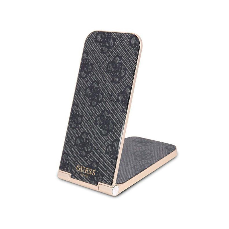 Ładowarka indukcyjna Guess 4G Pattern MagSafe składana 2w1 15W - czarna Ładowarka indukcyjna Guess 4G Pattern MagSafe składana 2w1 15W - czarna