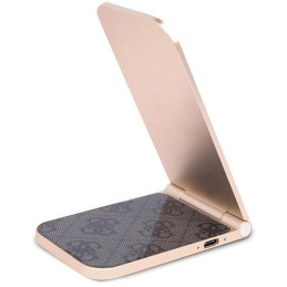 Ładowarka indukcyjna Guess 4G Pattern MagSafe składana 2w1 15W - czarna