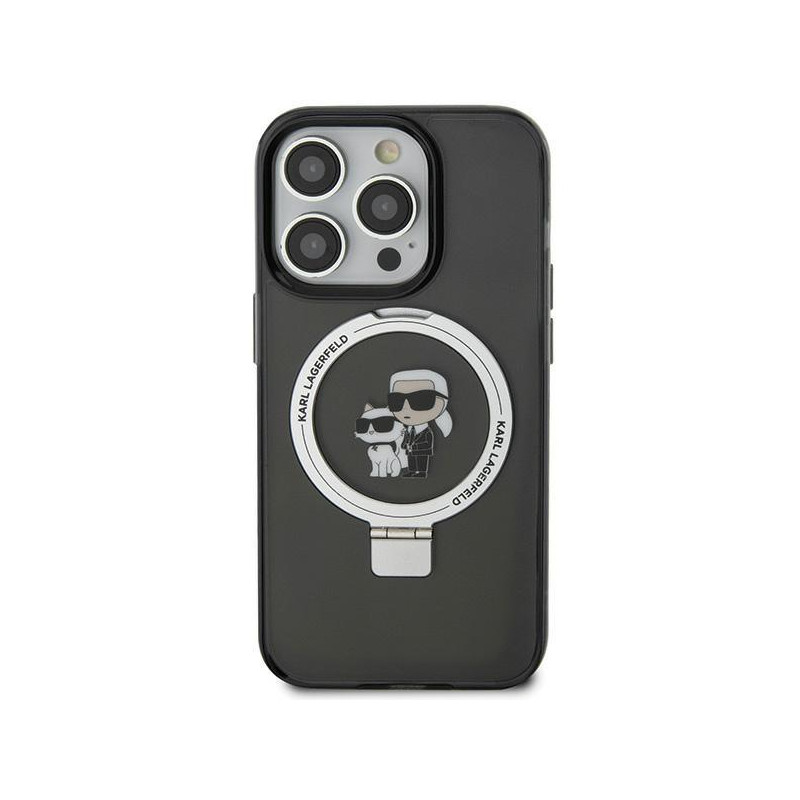 Etui Karl Lagerfeld Ring Stand Karl&Choupettte MagSafe na iPhone 11 / Xr - czarne Etui Karl Lagerfeld Ring Stand Karl&Choupettte MagSafe na iPhone 11 / Xr - czarne