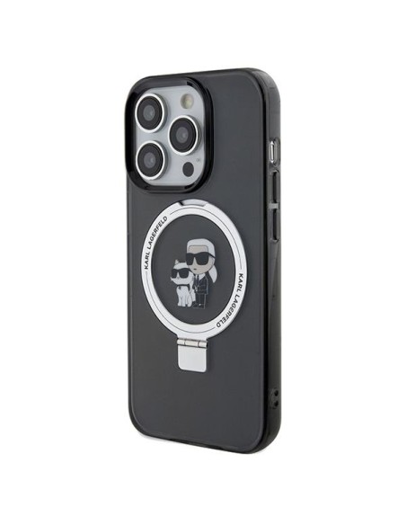 Etui Karl Lagerfeld Ring Stand Karl&Choupettte MagSafe na iPhone 13 Pro Max - czarne Etui Karl Lagerfeld Ring Stand Karl&Choupettte MagSafe na iPhone 13 Pro Max - czarne