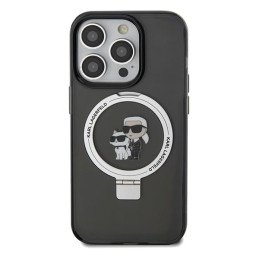 Etui Karl Lagerfeld Ring Stand Karl&Choupettte MagSafe na iPhone 13 Pro Max - czarne