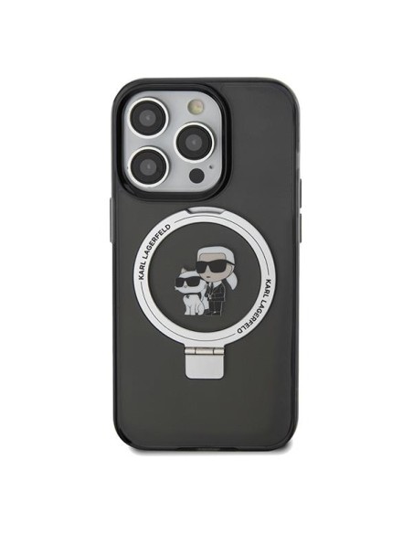 Etui Karl Lagerfeld Ring Stand Karl&Choupettte MagSafe na iPhone 13 Pro Max - czarne Etui Karl Lagerfeld Ring Stand Karl&Choupettte MagSafe na iPhone 13 Pro Max - czarne