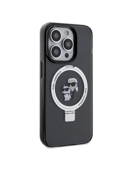 Etui Karl Lagerfeld Ring Stand Karl&Choupettte MagSafe na iPhone 13 Pro Max - czarne Etui Karl Lagerfeld Ring Stand Karl&Choupettte MagSafe na iPhone 13 Pro Max - czarne