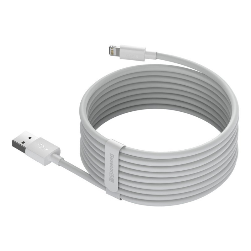 2x USB laidas Iphone žaibiškas greitas įkrovimas Maitinimo tiekimas 1,5 m baltas