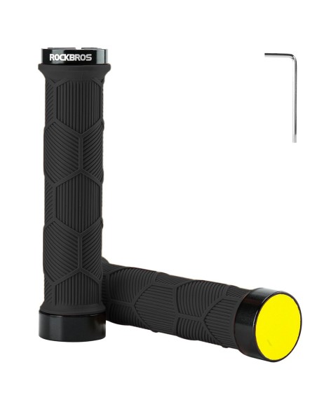 Gripy rowerowe Rockbros 40720007001 z odblaskiem - czarne Gripy rowerowe Rockbros 40720007001 z odblaskiem - czarne