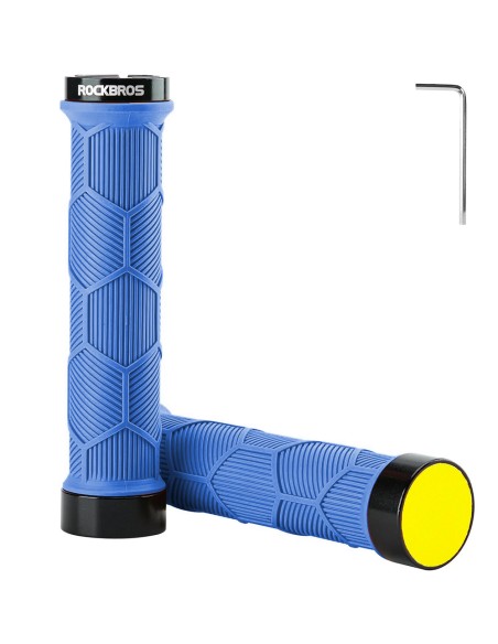 Gripy rowerowe Rockbros 40720007003 z odblaskiem - niebieskie Gripy rowerowe Rockbros 40720007003 z odblaskiem - niebieskie