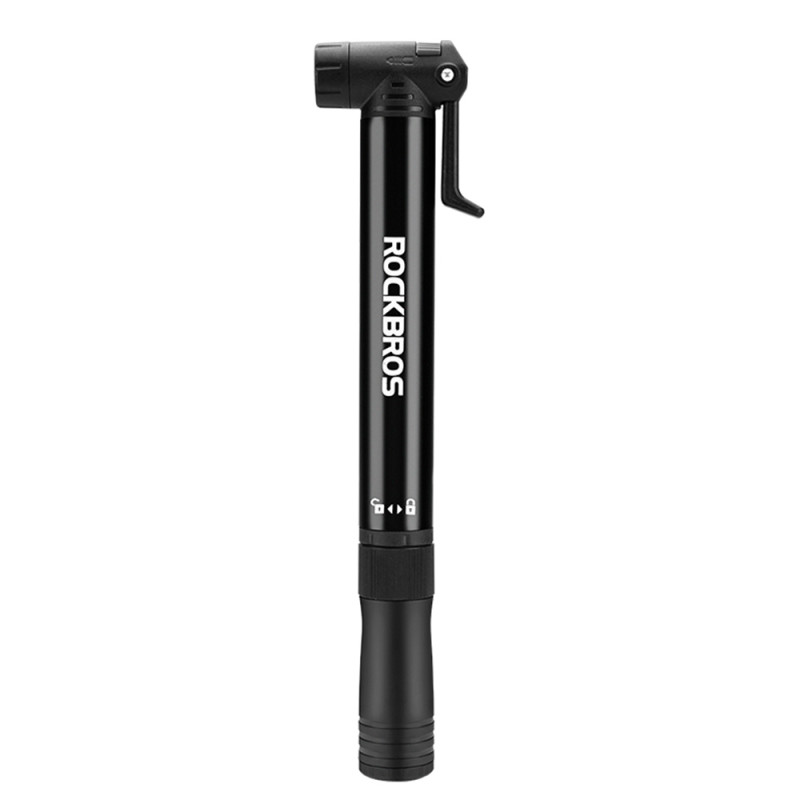 Pompka ręczna Rockbros 42320010001 do roweru + wkrętak - czarna Pompka ręczna Rockbros 42320010001 do roweru + wkrętak - czarna
