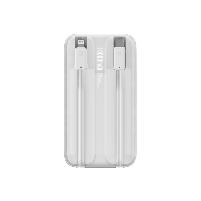 Powerbank Baseus Comet Series z wyświetlaczem 10000mAh 22.5W - biały + kabel USB-A - USB-C