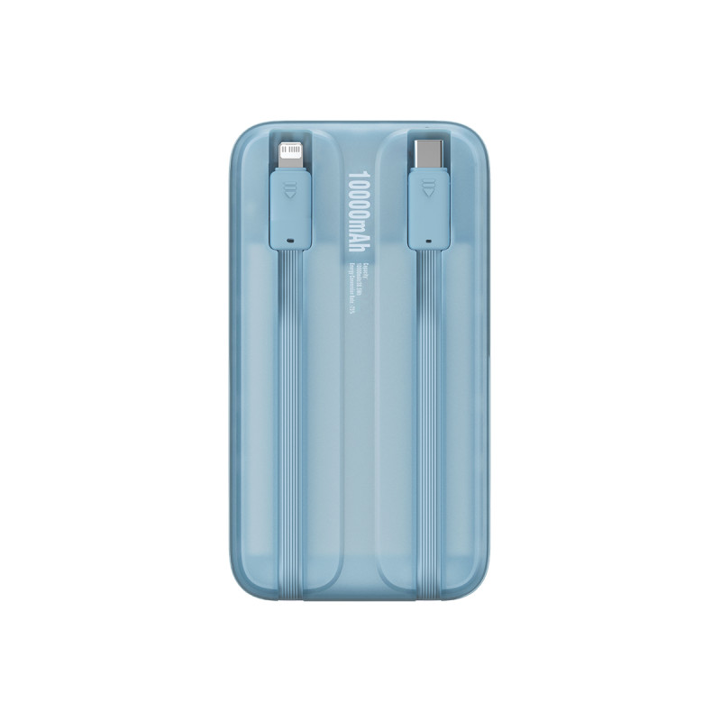 Powerbank Baseus Comet Series z wyświetlaczem 10000mAh 22.5W - niebieski + kabel USB-A - USB-C 0.3m - biały