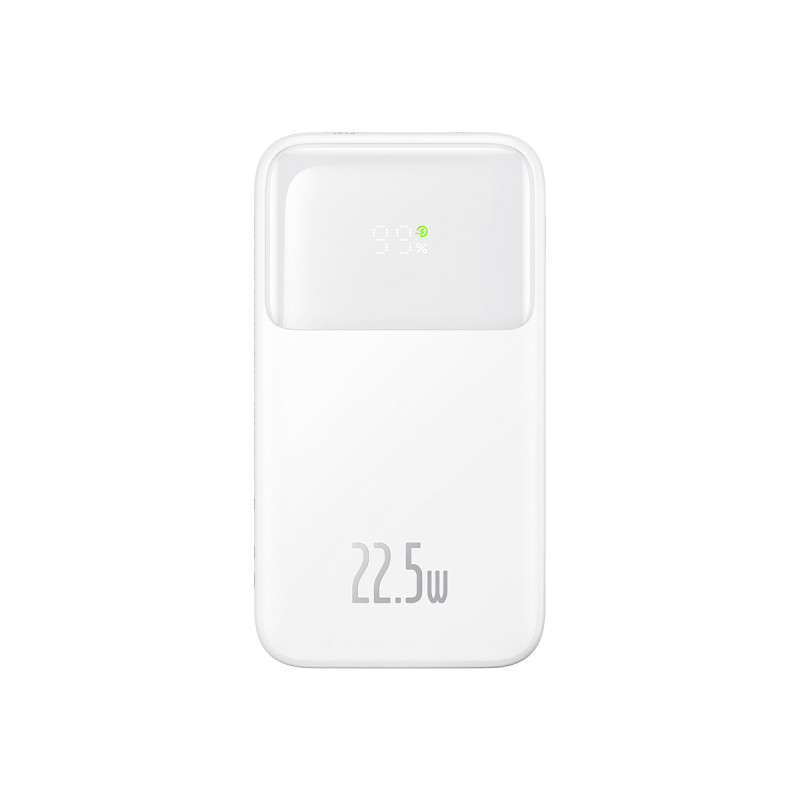 Powerbank Baseus Comet Series z wyświetlaczem 20000mAh 22.5W - biały + kabel USB-A / USB-C