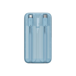Powerbank Baseus Comet Series z wyświetlaczem 20000mAh 22.5W - niebieski + kabel USB-A / USB-C
