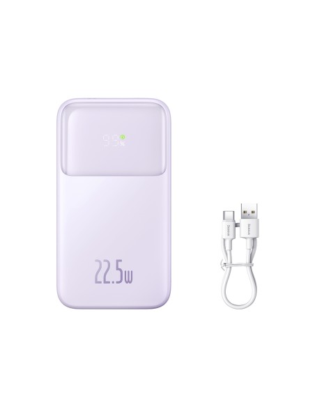 Powerbank Baseus Comet Series z wyświetlaczem 20000mAh 22.5W - fioletowy + kabel USB-A / USB-C Powerbank Baseus Comet Series z wyświetlaczem 20000mAh 22.5W - fioletowy + kabel USB-A / USB-C