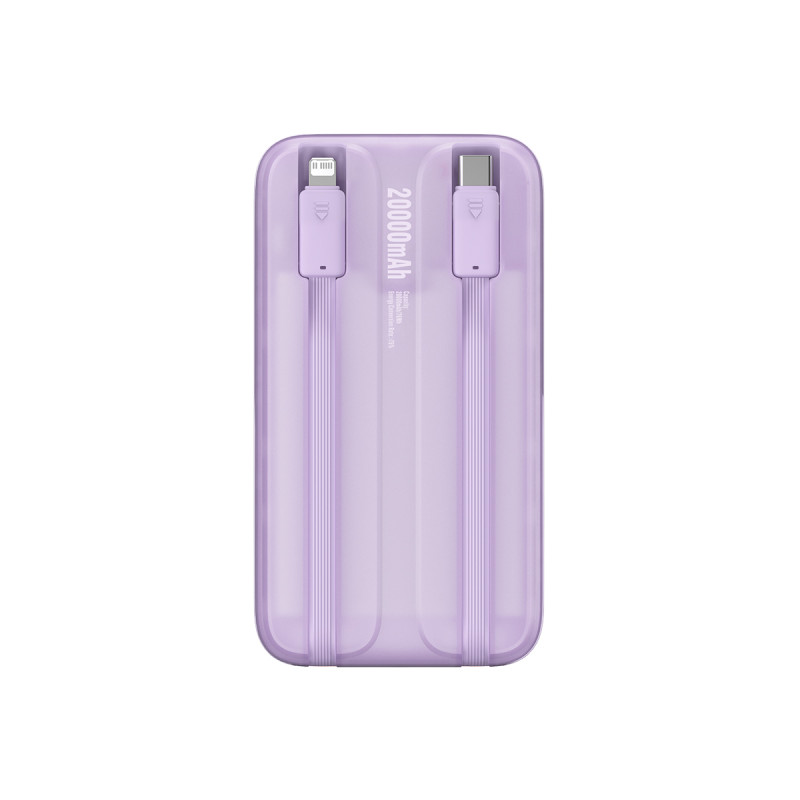 Powerbank Baseus Comet Series z wyświetlaczem 20000mAh 22.5W - fioletowy + kabel USB-A / USB-C