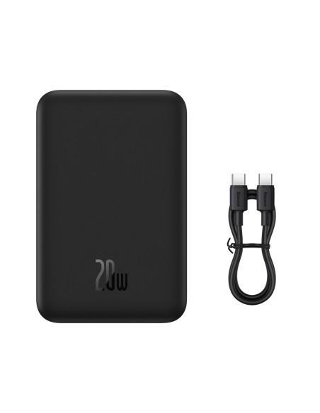 Powerbank Baseus Magnetic Mini 20000 mAh 20W - czarny + kabel USB-C / USB-C Powerbank Baseus Magnetic Mini 20000 mAh 20W - czarny + kabel USB-C / USB-C